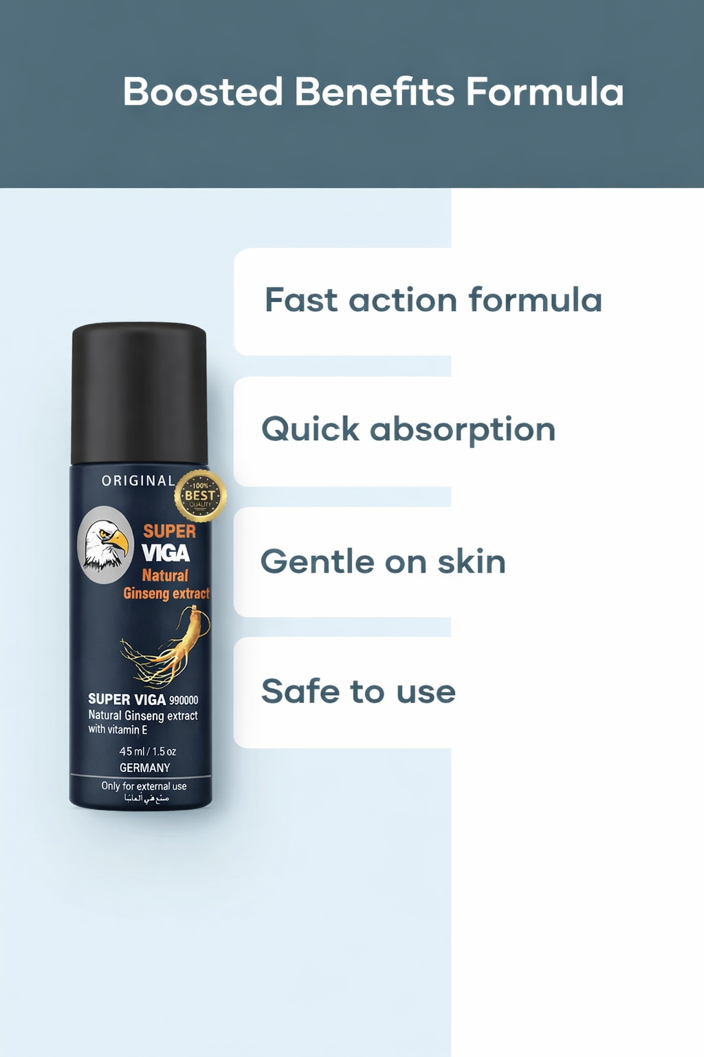 Super Viga Delay Spray Body Oil for Men – Absorbent Watery Texture | Timing Control | 1× Original Pack