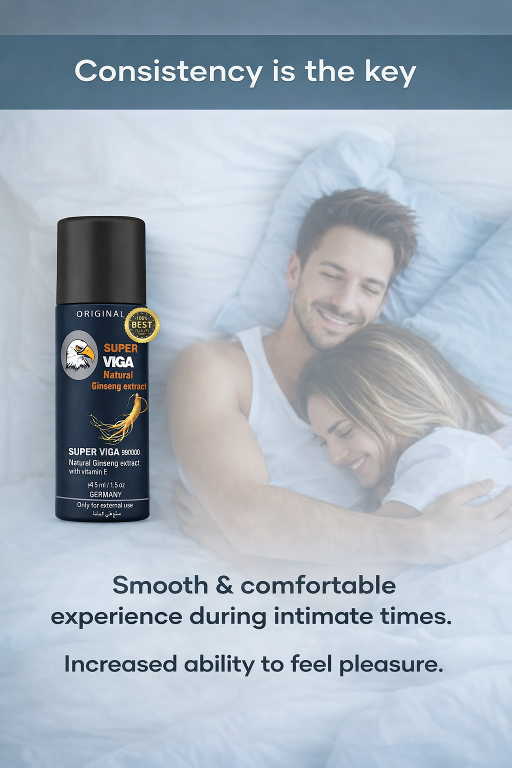 Super Viga Delay Spray Body Oil for Men – Absorbent Watery Texture | Timing Control | 1× Original Pack